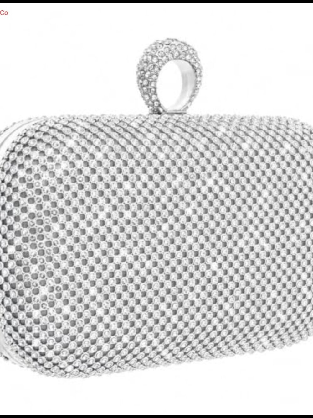 Rhinestone Beaded Satin Evening Clutch with Detachable Chain Strap